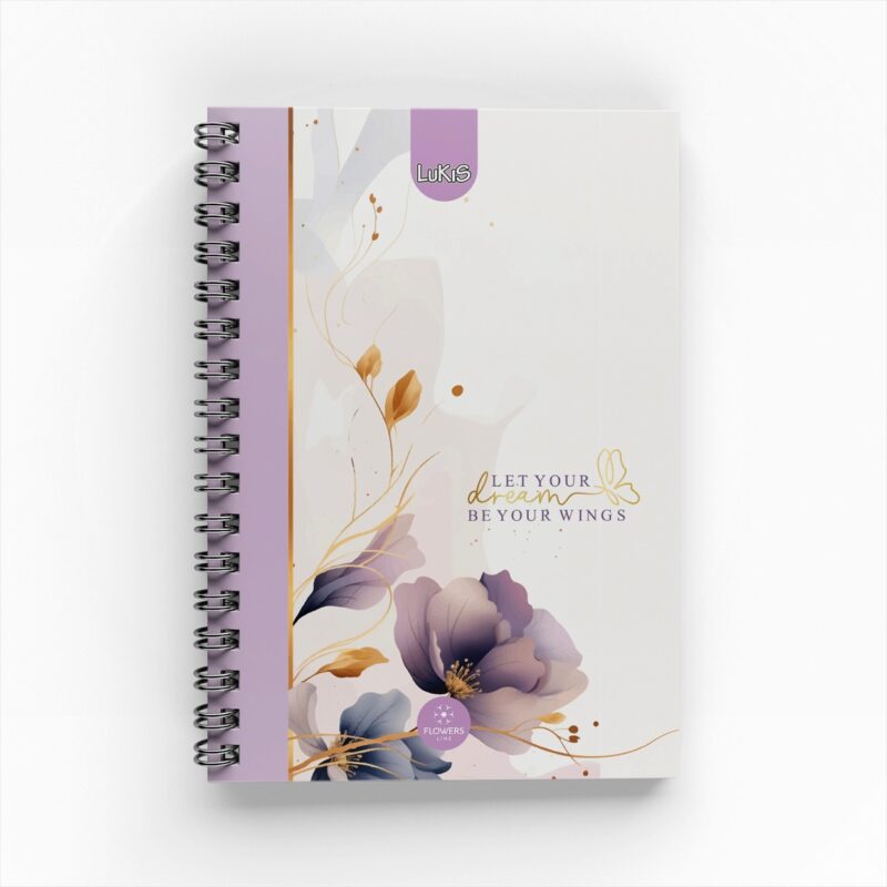 Cuaderno Argollado Flowers para Mujer 5 materias