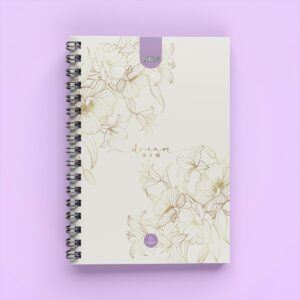 Cuaderno Argollado Flowers para Mujer 5 materias