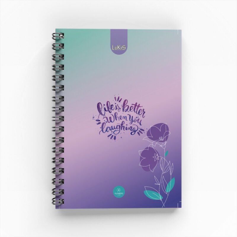 Cuaderno Argollado 1 Materia 80 hojas para mujer Flowers